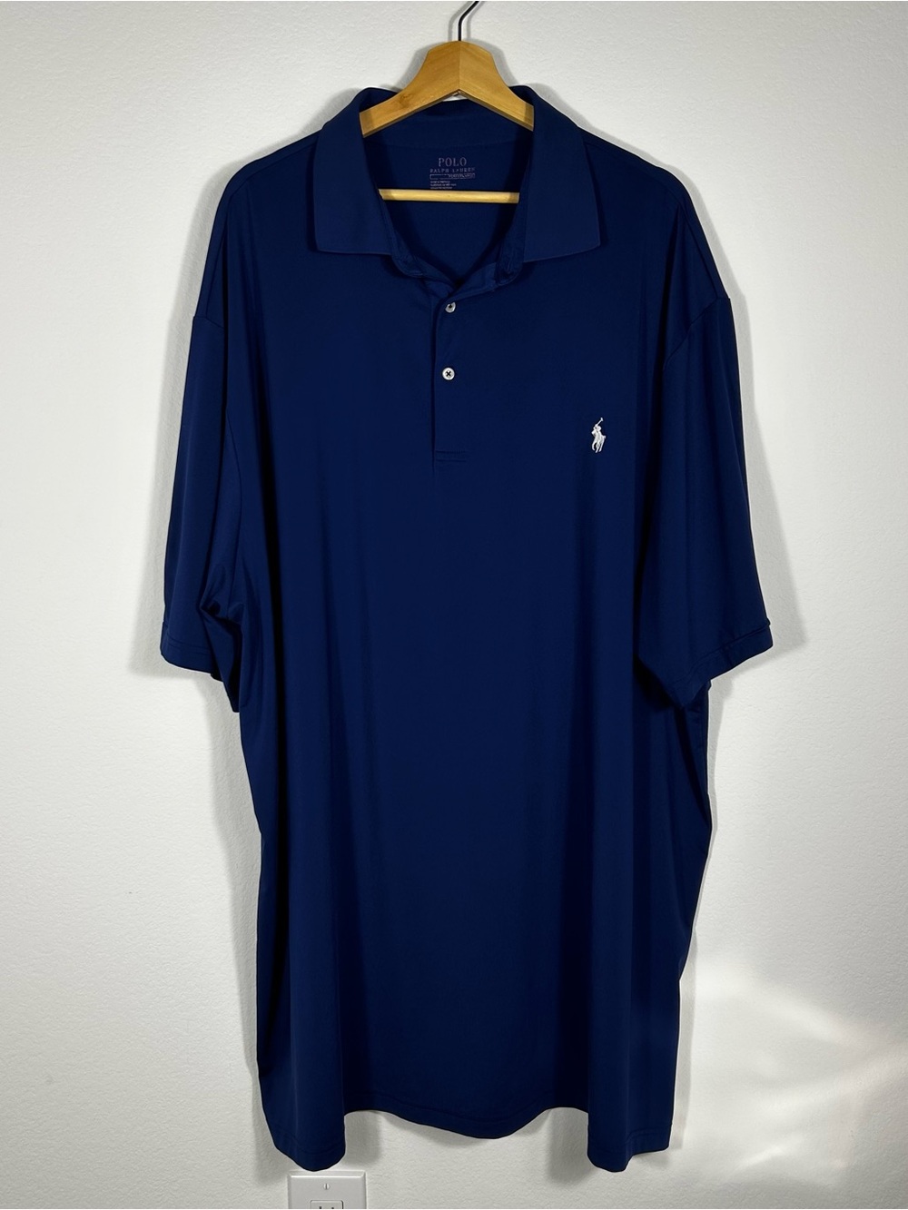 Polo Ralph Lauren Men's 3XLT Big/Tall Performance Polo Shirt Blue Short Sleeve